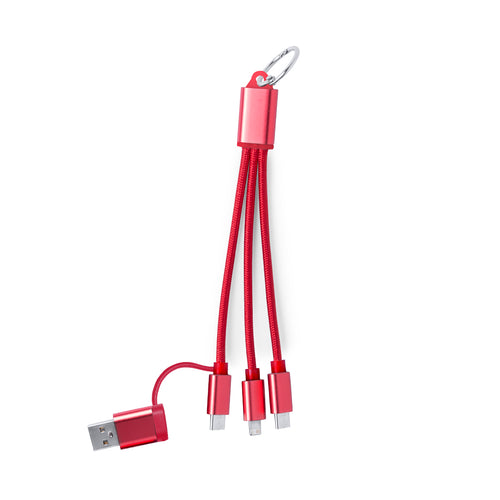 Câble de chargeur avec double connexion micro USB / Lightning et type C (entrée et sortie) - Frecles Personnalise