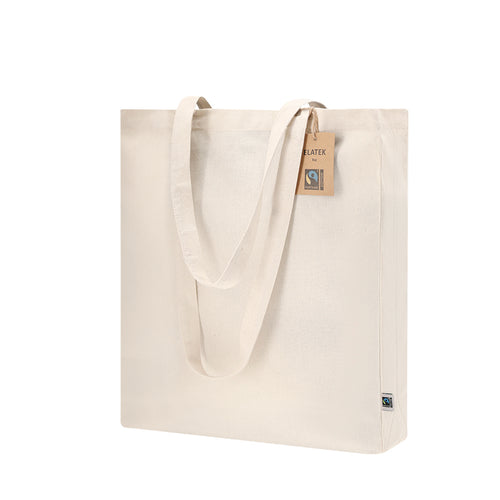 Borse A Soffietto Elatek Fairtrade Personalizzato - Borsa della linea Natuae, realizzata in cotone 180g/m2 in tono naturale