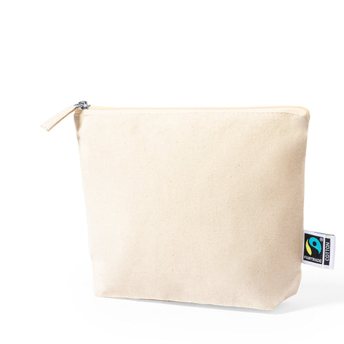 Linie "Natur" Kosmetiktasche hergestellt aus Baumwolle 180g/m2 in einem natürlichen Farbton - Adams Fairtrade Personalisiert