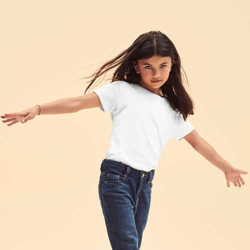 Magliette Da Ragazzo Iconic Personalizzato - T-shirt Iconic bianca da bambina Fruit Of The Loom