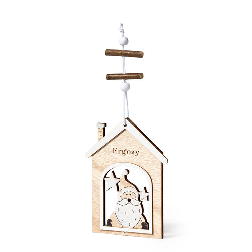 Décoration de Noël élégante et moderne en bois naturel - Roman Personnalise