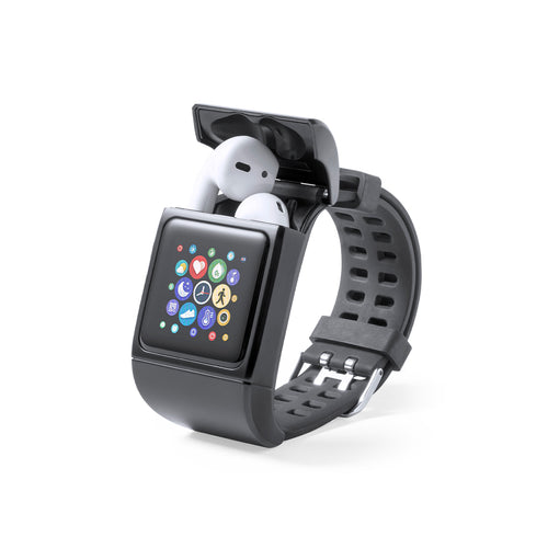 Montre connectée multigadget avec écouteurs intra-auriculaires intégrés au boîtier - Pinsir Personnalise