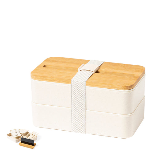 Innovatives Set von 1,4l Lunchboxen aus widerstandsfähigem, BPA-freiem, geädertem PP-Material - Graftan Personalisiert