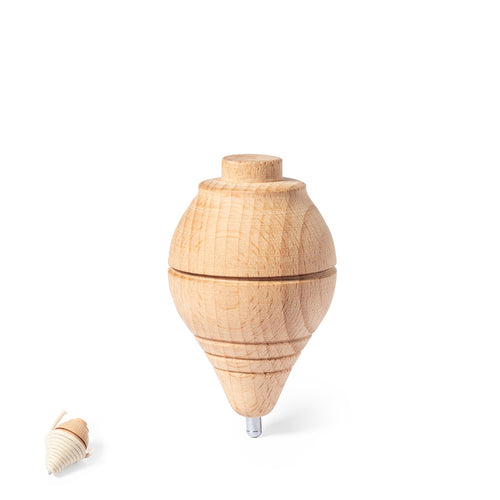 Giochi Per Bambini Gupy Personalizzato - Trottola in robusto legno massiccio, con corda di cotone lunga 120 cm