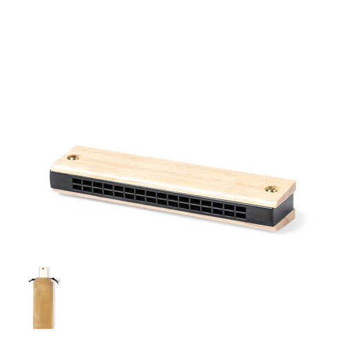 Giochi Per Bambini Blues Personalizzato - Armonica con corpo in robusto legno di pino naturale