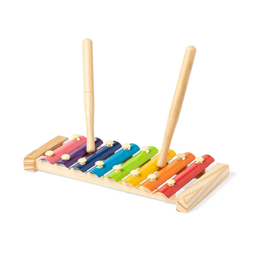 Giochi Per Bambini Nultyn Personalizzato - Xilofono con base e bacchette in legno di pino naturale