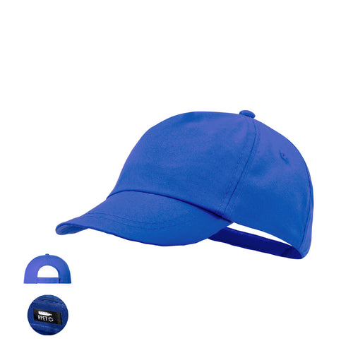 Casquette pour garçon à 5 panneaux en polyester RPET résistant, avec une finition lisse et une fermeture velcro réglable - Rick Personnalise