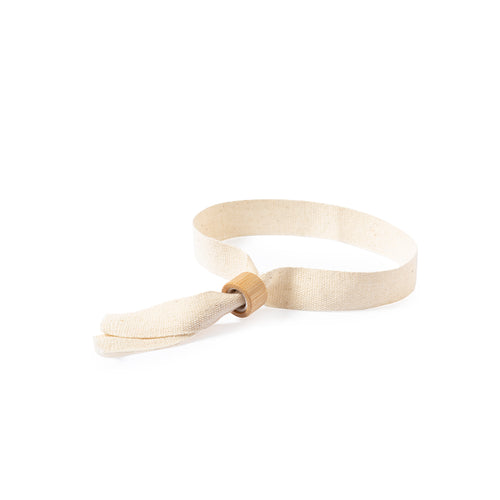 Armband der Nature-Linie aus widerstandsfähiger Baumwolle mit unidirektionalem Sicherheitsverschluss aus Bambus - Bosgo Personalisiert