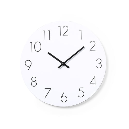 Horloge murale en bois MDF et cadran blanc - Kajim Personnalise