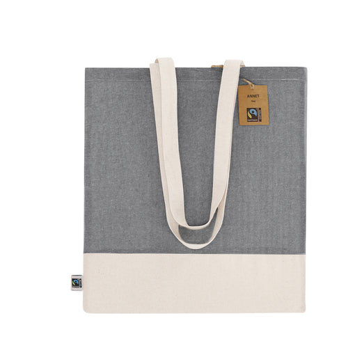 Borse Di Cotone Annet Fairtrade Personalizzato - Borsa della linea natura, realizzata in cotone 140g/m2