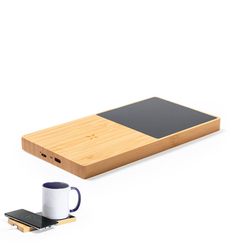 Chauffe-tasses Nature line avec chargeur sans fil 10W intégré - Nodens Personnalise