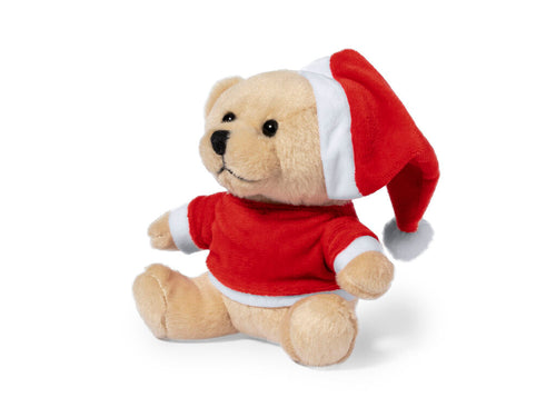 Giochi Per Bambini Kuisy Personalizzato - Tenero e morbido orsetto con maglietta personalizzabile e originale cappello da Babbo Natale