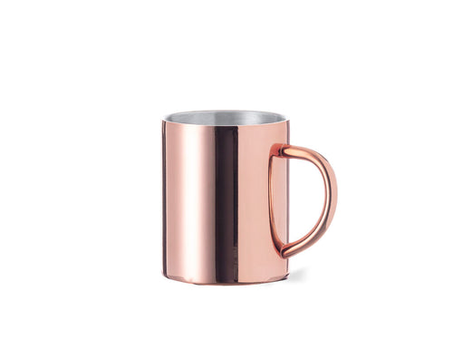 Tasse de 280 ml de capacité en acier inoxydable à double paroi avec revêtement extérieur en cuivre galvanisé - Belon Personnalise