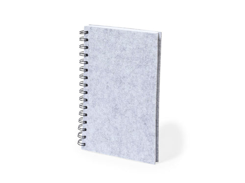 Ringnotizbuch mit Einband aus weichem, recyceltem RPET-Filz - Fionap Personalisiert
