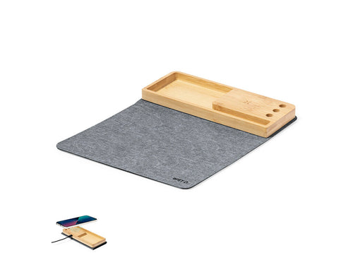 Tapis pliant élégant et fonctionnel composé d'une combinaison de polyester RPET doux et de bambou - Hossian Personnalise