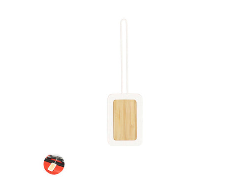 Identificateur de valise en bambou et silicone veiné - Holda Personnalise
