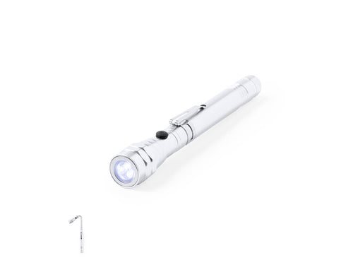 Praktische und vielseitige Taschenlampe aus Aluminium, mit ausziehbarem Kopf (verdreifachte Länge) und flexibel, um überall hin zu gelangen - Lachman Personalisiert