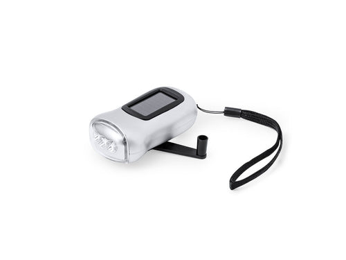 Handliche Solartaschenlampe aus widerstandsfähigem ABS - Rogla Personalisiert