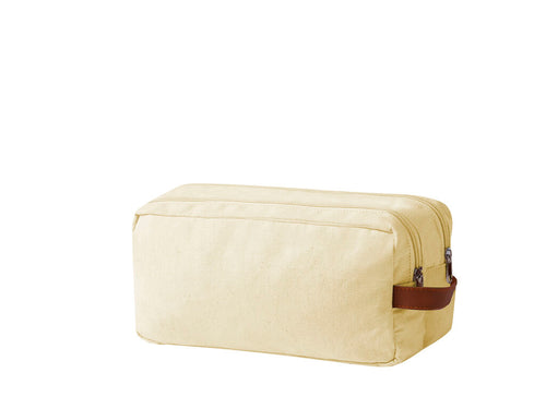 Kosmetiktasche mit zwei Fächern aus widerstandsfähigem Canvas - Raberu Personalisiert