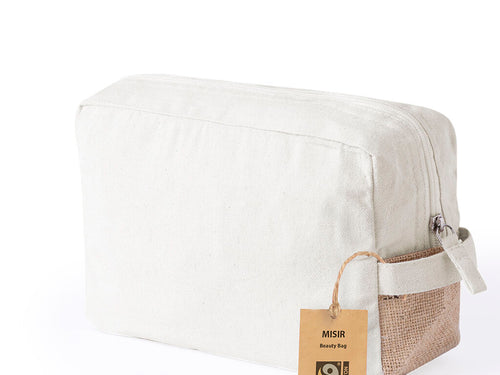 Natur Linie Fairtrade Kosmetiktasche, hergestellt aus Baumwolle - Misir Fairtrade Personalisiert
