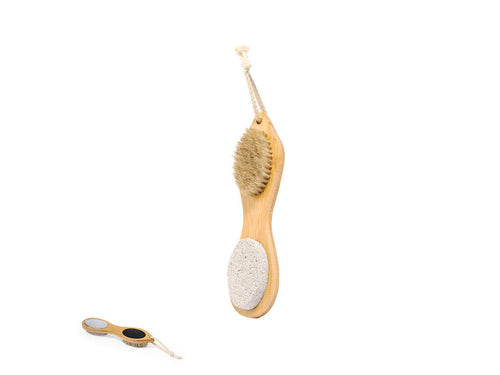 Brosse exfoliante pratique en bois naturel - Cierny Personnalise