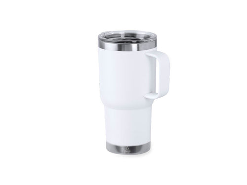 Tasse thermique de table en acier inox recyclé, avec double paroi et 600 ml de capacité de couleur mate - Paster Personnalise