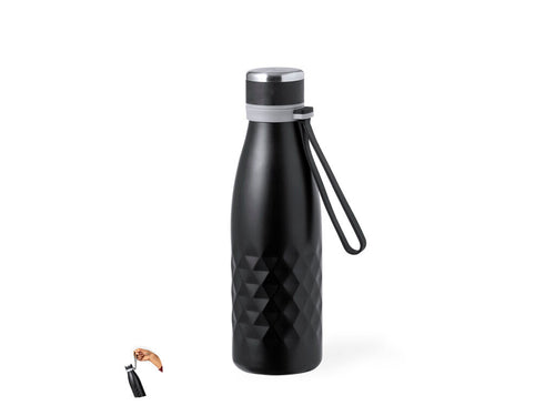 Stylish 550 ml capacity thermos bottle, made of stainless steel with double wall, with a screw cap for optimal sealing - Hexor Personalised
