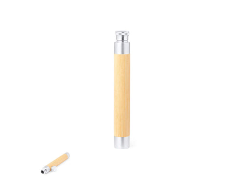 Flasque original de 45ml en bambou et acier inox - Zentia Personnalise