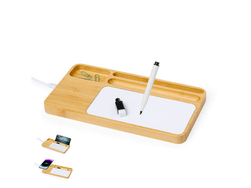 Natur Linie Kabelloses Organizer-Ladegerät 15W - Lautrec Personalisiert