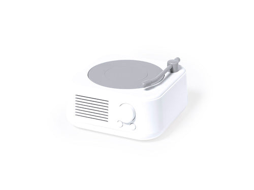 Haut-parleur Bluetooth® original en forme de tourne-disque, de taille compacte et 5W de puissance - Bitels Personnalise
