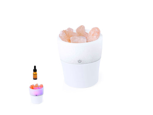 Humidificateur élégant et décoratif avec diffuseur aromatique intégré avec du sel de l’Himalaya - Boucher Personnalise