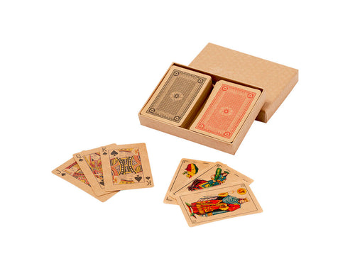 Set spanischer und französischer Spielkarten aus widerstandsfähigem Recyclingkarton - Kardain Personalisiert