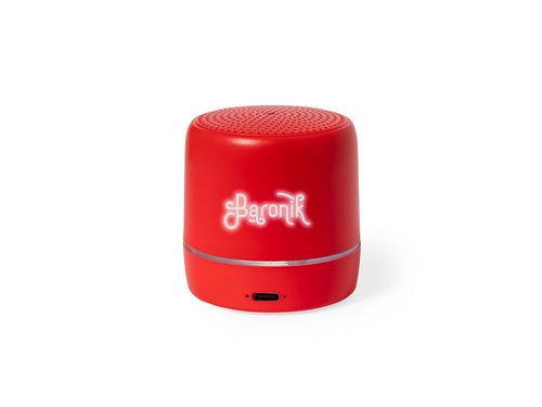 Haut-parleur Bluetooth® compact avec intérieur rétroéclairé par LED - Kucher Personnalise