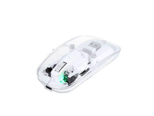Souris optique sans fil d'origine, avec corps transparent qui permet de voir les composants internes de l'appareil - Mirabek Personnalise
