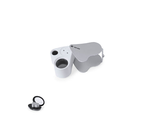 Lenti D'Ingrandimento Keyan 30/60X Personalizzato - Doppia lente d'ingrandimento pieghevole 30x e 60x, realizzata in metallo resistente