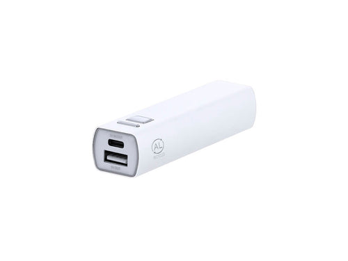 Batterie auxiliaire externe en aluminium recyclé, avec une capacité de charge de 2600 mAh - Serdinam Personnalise