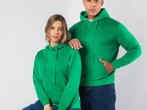 Felpe Adulto Dretius Personalizzato - Felpa con cappuccio unisex in cotone biologico e poliestere riciclato, in soffice pile da 280 g/m²