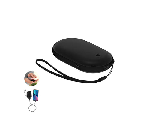 Batterie externe auxiliaire avec fonction chauffe-mains, en aluminium - Geax Personnalise