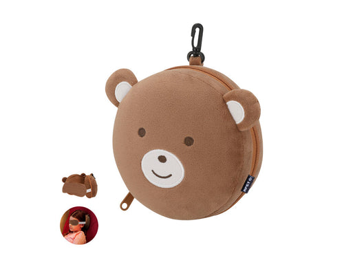 Kinderschwämmchen mit Augenmaske, ideal für Reisen, aus weichem RPET-Material hergestellt - Stanek Personalisiert