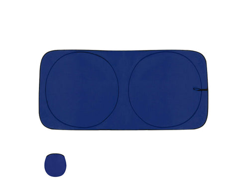 Pare-soleil pliable de design pratique et léger, fabriqué en polyester, idéal pour voitures et fourgonnettes avec des dimensions de 150 x 70 cm - Korent Personnalise