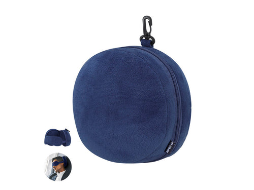 Reise-Kissen mit Augenmaske, ideal für Reisen, aus weichem RPET-Material hergestellt - Pansir Personalisiert