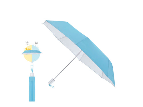 Faltregenschirm mit einem Durchmesser von 96 cm, ideal zum Schutz vor Regen und Sonnenstrahlen dank seines 190T Polyester-Stoffs mit UPF50+ Sonnenschutz - Winsler Personalisiert