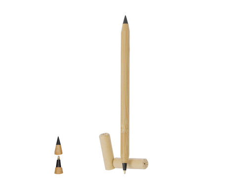 Stylo crayon éternel 2 en 1 fabriqué en bambou - Pikford Personnalise
