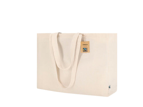 Borse A Soffietto Kimich Fairtrade Personalizzato - Borsa realizzata principalmente in cotone di 220g/m2