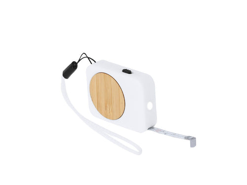 1 Meter langes Maßband aus Bambus und ABS mit integrierter LED-Leuchte - Neuver 1m Personalisiert