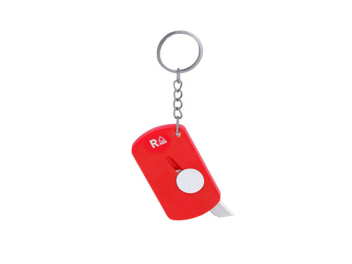 Portachiavi Darson Personalizzato - Portachiavi cutter in ABS riciclato (RABS) con lama in acciaio inox