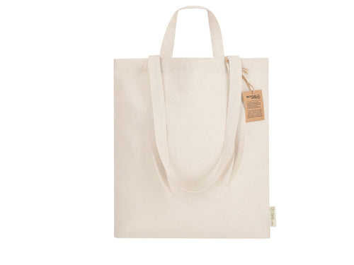 Borse Di Cotone Drulik Personalizzato - Borsa realizzata principalmente in cotone riciclato di 140g/m2