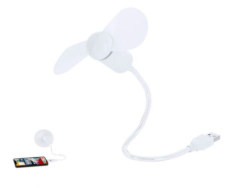 Ventilateur flexible pratique, avec connexion Type C et USB, compatible avec de nombreux appareils - Winsord Personnalise