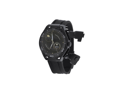 Montre intelligente avec connexion Bluetooth et écouteurs intégrés, avec design sportif à cadran rond - Klemen Personnalise