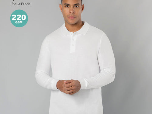Unisex Langarm-Poloshirt aus Piquéstoff - Charlot Personalisiert